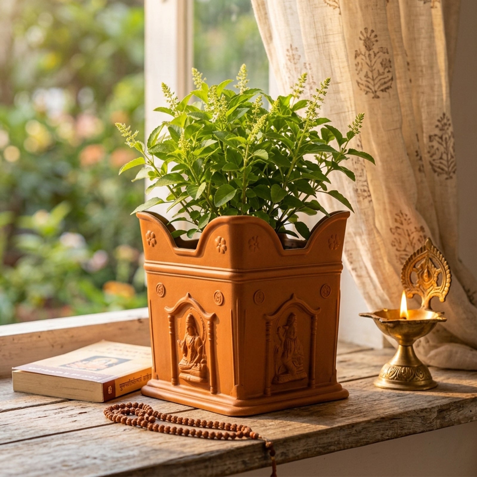 Tulsi Planter | Small Tulsi Pot for Home and Garden