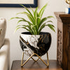 Black Marble Metal Planter