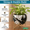 Black Marble Metal Planter