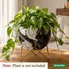 Black Marble Metal Planter