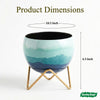 Ocean Wave Metal Planter
