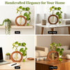 Sheesham Round Wooden Planter