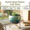 Ocean Wave Metal Planter